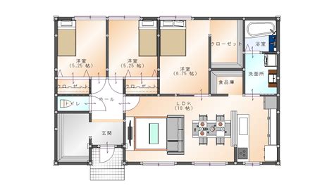 長方形 家|長方形間取りのおしゃれで機能的な平屋｜30坪で家族向けの動線 